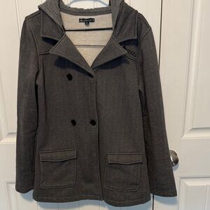 Ezekiel Charcoal Hooded Pea Coat